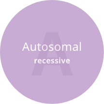 The letter 'A' Autosomal recessive