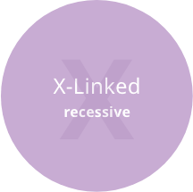 The letter 'X' X-Linked recessive